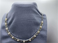 Pearl and Rhinestone Necklace by Elizabeth Morrey