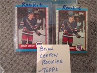 BRIAN LEETCH ROOKIE OPC AND TOPPS