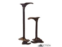(2) Warranted Cast Iron Cobblers Shoe Anvil Stand