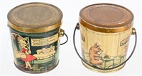 3 LITTLE PIGS & QUEEN OF HEART PEANUT BUTTER PAILS