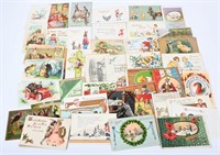 60- ANTIQUE HOLIDAY POST CARDS