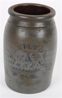 HAMILTON & JONES GREENSBORO PA STONEWARE CROCK