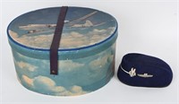 AMERICAN AIRLINES STETSON HAT BOX & CAP