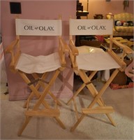2 pcs. Oil of Olay Promotional Directors Chairs
