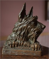 Antique Carved Wood Scottie Dog