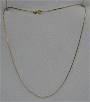 14k Gold Flat Chain Necklace