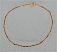 14k Gold Flat Chain Bracelet