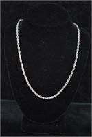 Vintage Sterling Silver Chain-link Necklace