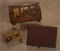 3 pcs. Vintage Jewelry / Vanity Boxes - Puzzle Box