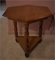 Oak Octagonal Side Table
