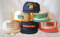 6 pcs. Vintage Trucker Hats - Local Advertising
