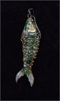 Cloisonne Enamel Articulated Fish Pendant