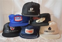 6 pcs. Vintage Trucker Hats - Lube Master + More