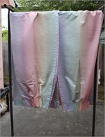 Vintage Pastel Rainbow Ombre Curtain Set