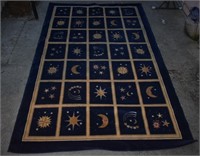 Celestial Moon & Stars Area Carpet / Rug