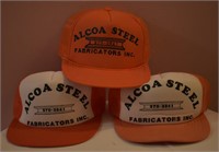 3 pcs. Vintage Alcoa Steel Trucker Hats