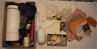 Large Lot of Sewing Materials, Remnants & Notions