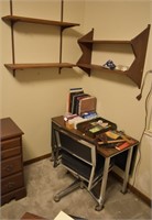 Vintage Office Desk, Chair & Wall Shelves