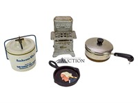 Kaukauna Klub Crock, Miniature Royal Stove & Misc.