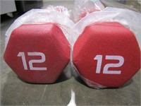 Two 12 Pound dumbbell weights