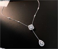 Natural diamond necklace 18k gold