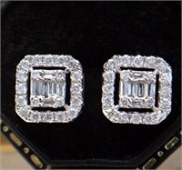 18k gold natural diamond earrings