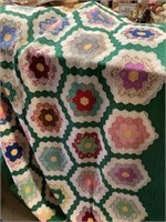 Beautiful Antique Hand Crafted Summer Quilt