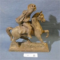 Cast Metal Horse & Cowboy Figure