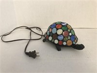 Nice Leaded Stained Glass Turtle Lamp