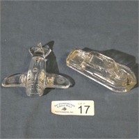 Pair of Glass Candy Containers