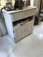 Small White Cabinet/Stand with Drawer