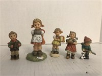 5 Bisque Goebel Figurines