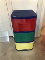3 Drawer Colorful Storage Bin