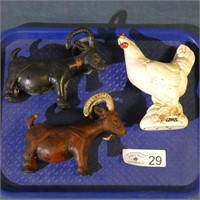 Cast iron Goats & Weaver Chicken