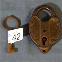 Early Iron Lock with Key