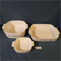 (3) Corning ware Baking Dishes