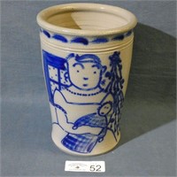 Blue Decorated Eldreth Pottery Stoneware