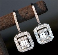 0.9ct natural diamond earrings in 18k gold