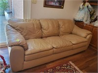 LEATHER COUCH - BEIGE