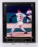 Greg Maddux Signed Wall Plaque Photograph