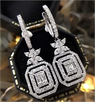 1ct natural diamond earrings in 18k gold