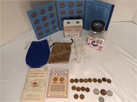 (2) 1920, 1940`s,1950`s Pennies,1940 Quarters &