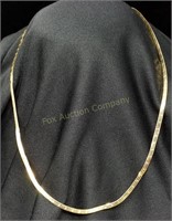 18" 14k Italy Herringbone Necklace
