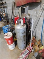 Propane heater and approximately 30 gallon LP