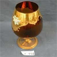 Decorated Amber Glass