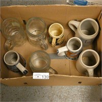 Various Glass Mugs & Steins