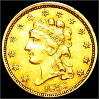 1836 $2.50 Gold Quarter Eagle NEARLY UNC