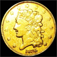 1836 $5 Gold Half Eagle LIGHTLY CIRCULATED
