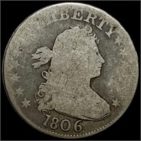 1806 Drapped Bust Quarter NICELY CIRCULATED