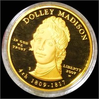 2007-W Dolley Madison Gold Coin GEM PR 1/2Oz